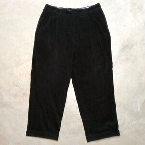 Canali Corduroy Pants Size 36x30 Made in Italy Pleated Cuffed Dress Trousers